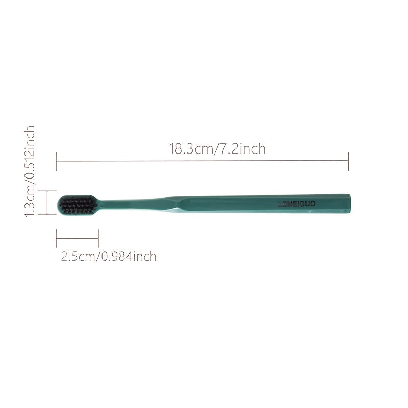 Adult Hard Bristle Toothbrush for Home Use, Straight, Durable, White