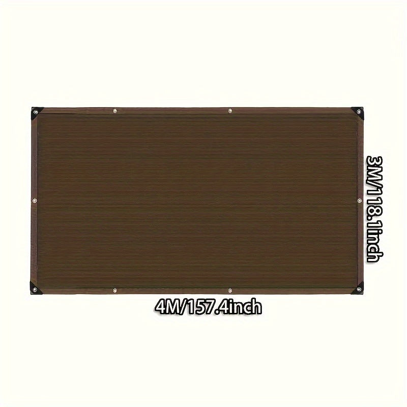 Outdoor Privacy Screen Shade Net in Coffee Brown for Pergola Patio UV Protection Grommets