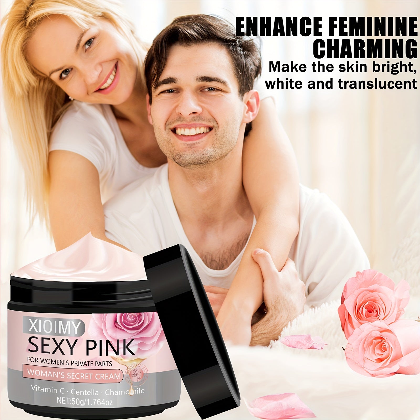Private Part Moisturizing Cream 1.764oz Hypoallergenic with Rose Vitamin C for Sensitive Skin