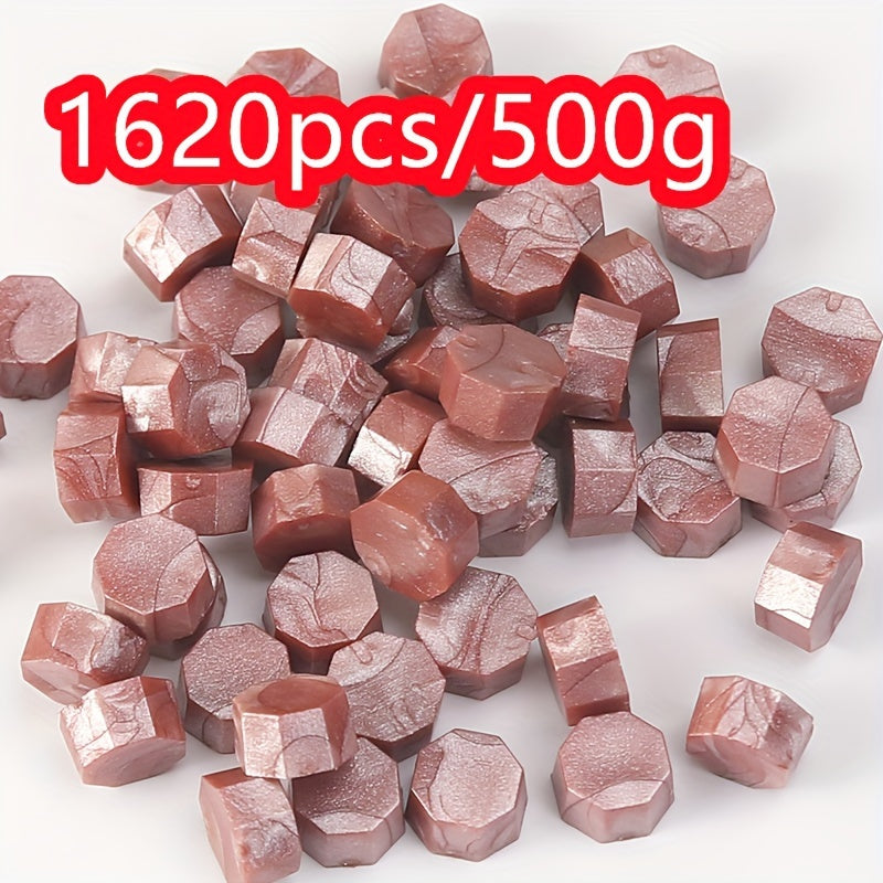 1620pcs 500g Octagonal Sealing Wax Particles for Envelope Gift Box DIY Retro Bulk Sealing Wax