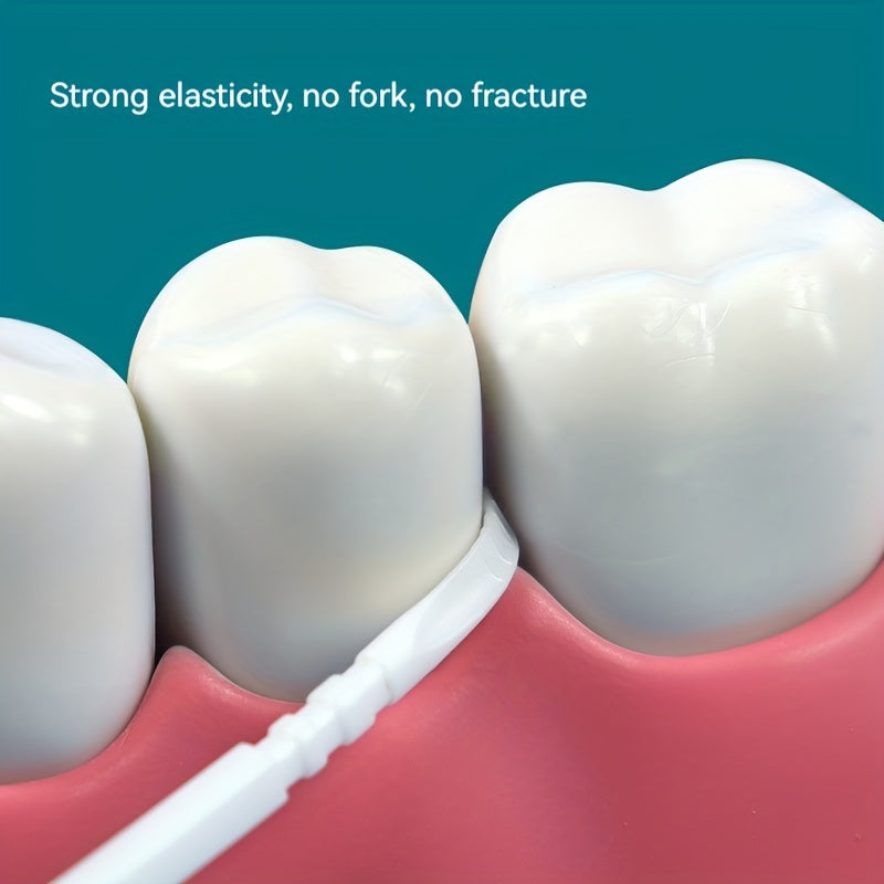 200 Pack Dental Floss Picks Fishbone Interdental Brushes Unscented Travel