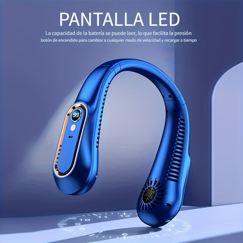 Women’s Summer Neck Fan Rechargeable USB Portable Lightweight Digital Display