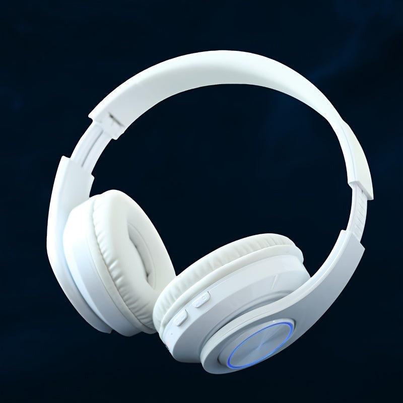 Wireless Luminous Anime Theme Earphones with 3.5mm Jack Condenser Mic Volume Control USB Type-C Charging for Exercise