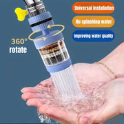 6-Layer Water Filter Faucet with 360° Rotatable Design and No Splashing