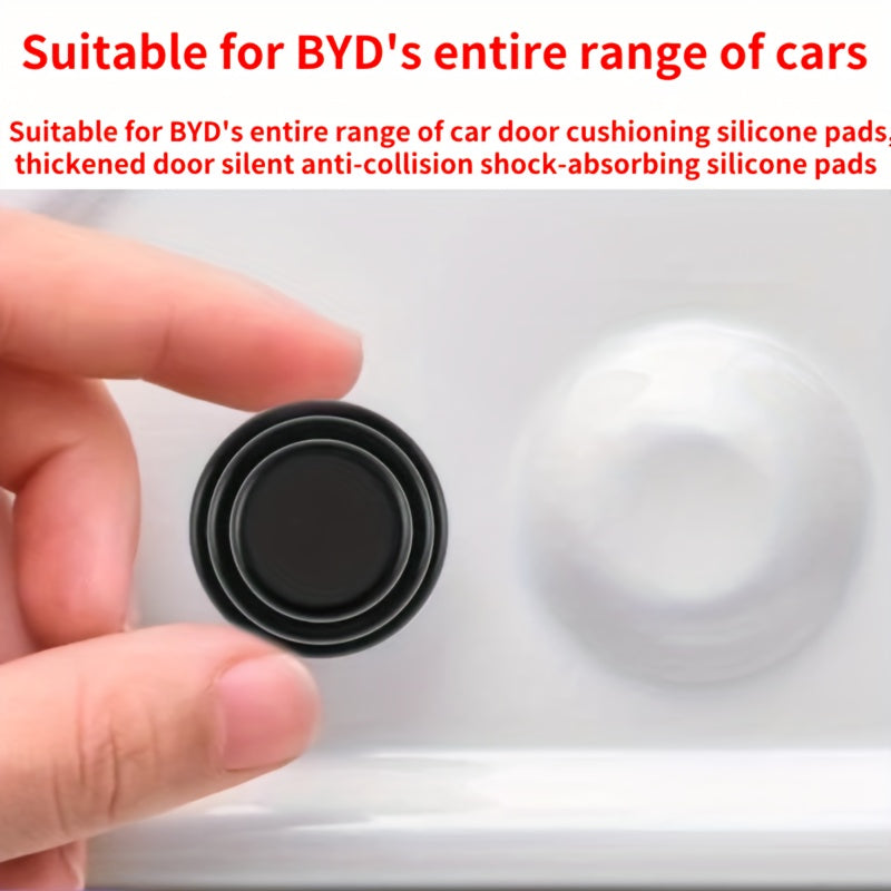 12 Pieces Silicone Car Door Shock Absorbers Anti-Collision Padding for Doors and Tailgate