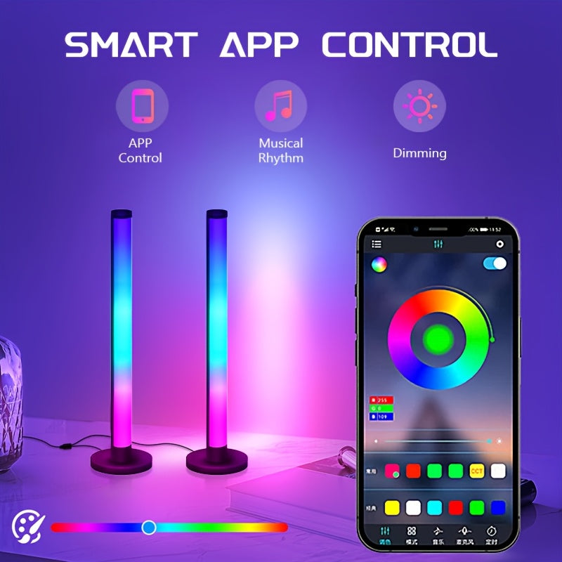 1/2 Pack RGB LED Light Strip with App Control Music Sync Backlight for TV Bedroom Gaming