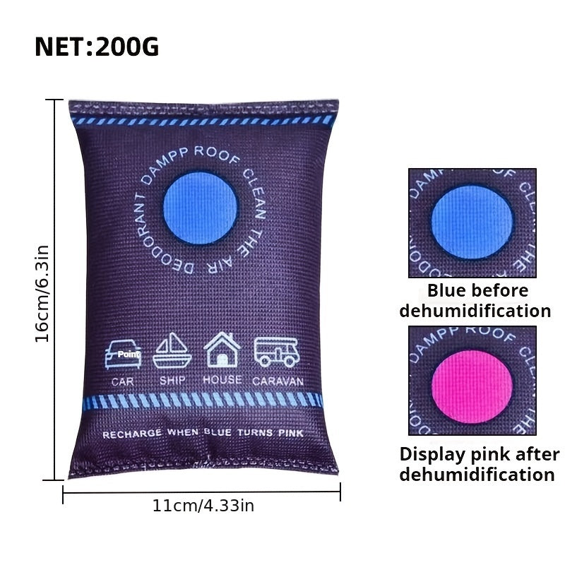 Многоразовая силиконовая сумка-осушитель для автомобиля 200 г, поглотитель влаги для транспортного средства