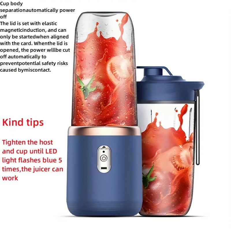 Portable 2-in-1 Stainless Steel Blender and Juicer for Fruit and Ice