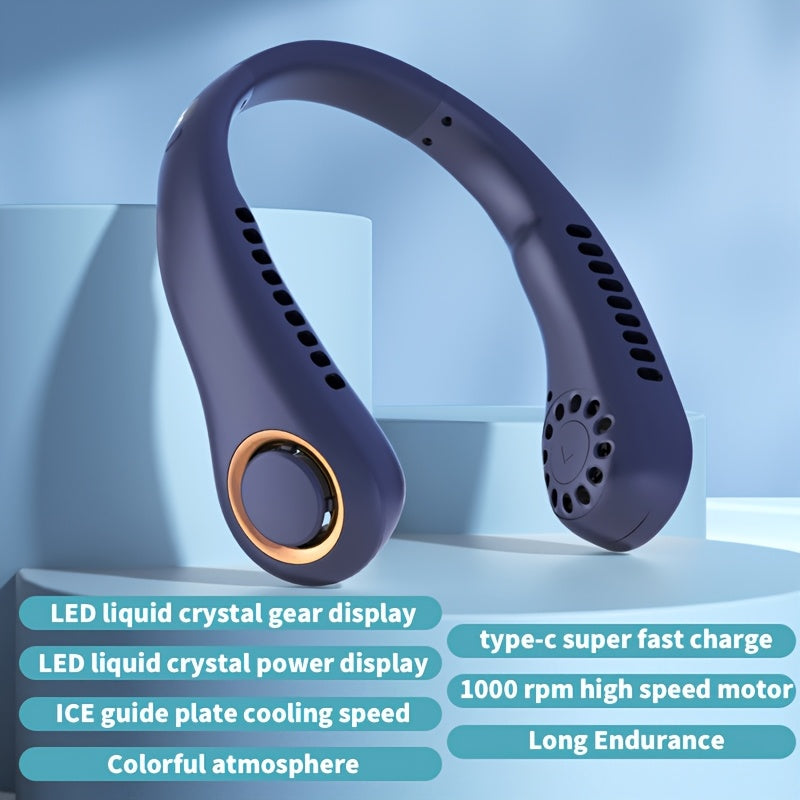 Portable Mini USB Fan with Adjustable Speed, Rechargeable, Wearable for Travel and Outdoor Use