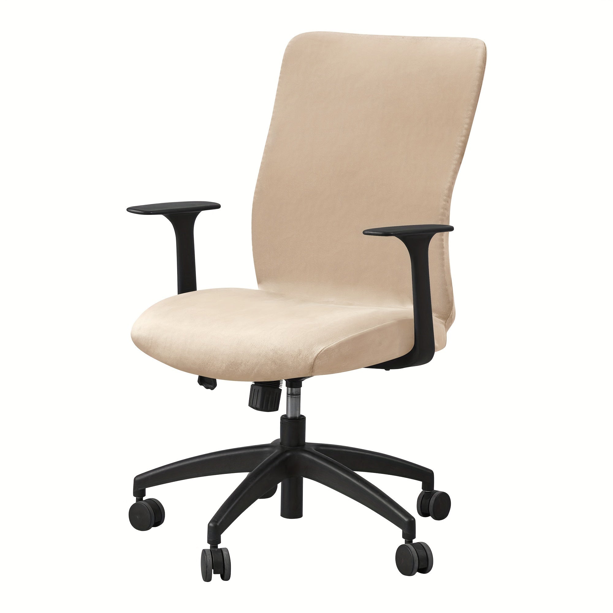 Silver Fox Velvet Office Chair Slipcover Elastic Band Stretch Protector Machine Washable