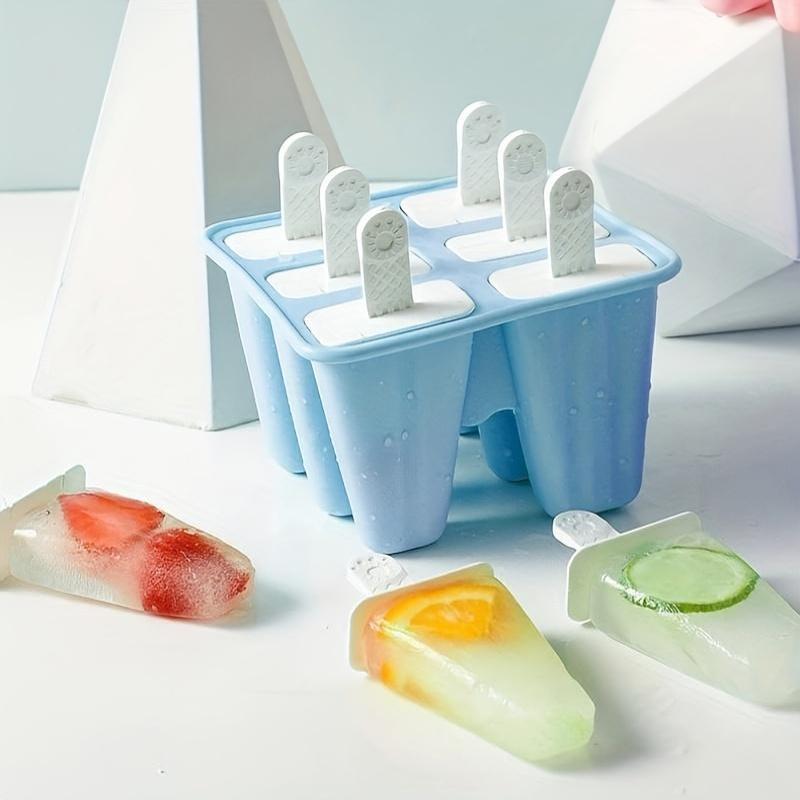Silicone Popsicle Maker Set 6 Cavity Reusable Ice Pop Molds with Sticks