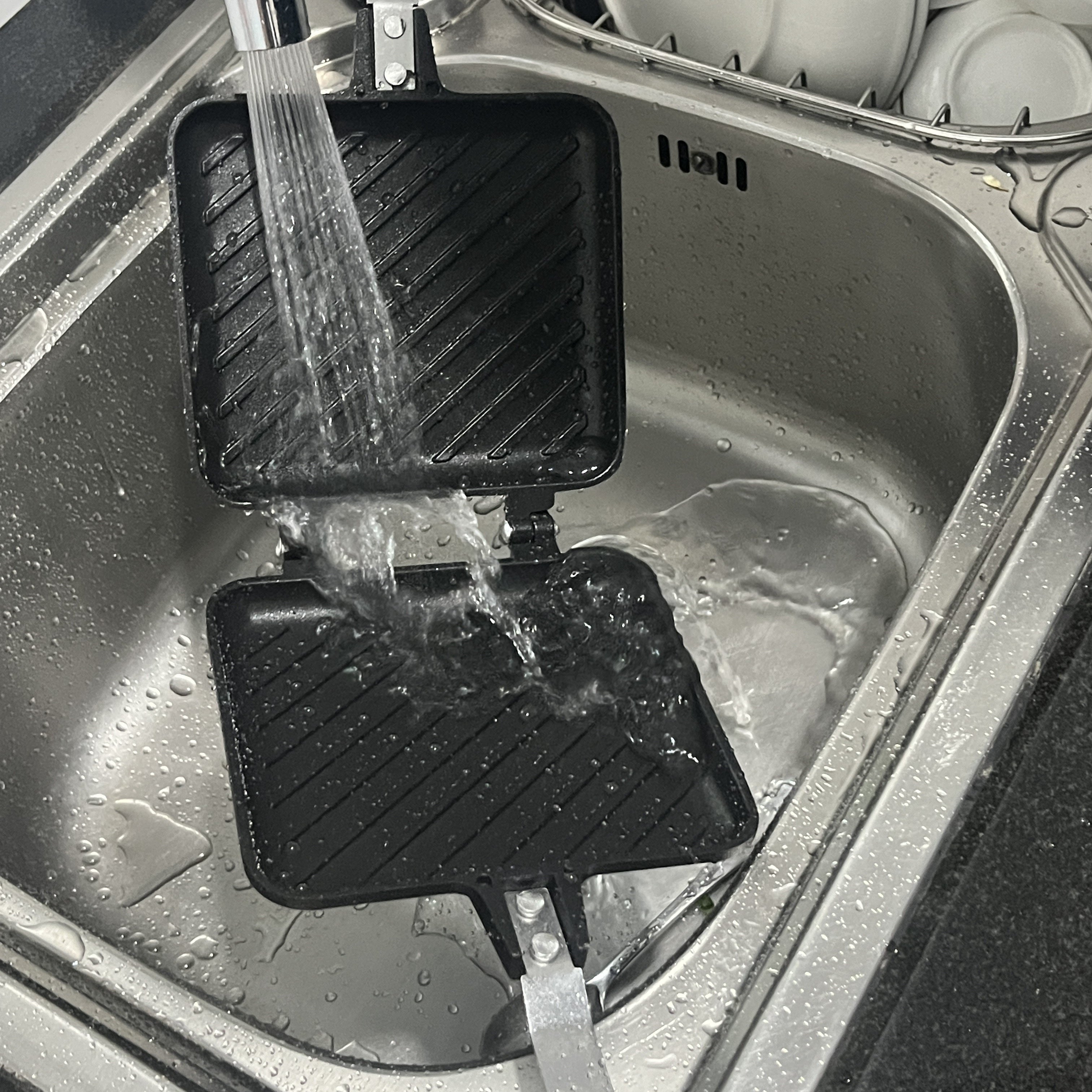 Лучший выбор: Односторонняя антипригарная сковорода для сэндвичей - 14,99 см x 13,49 см, легкая в очистке, идеальна для жареного сыра и завтраков-сэндвичей, необходима для вашей кухни