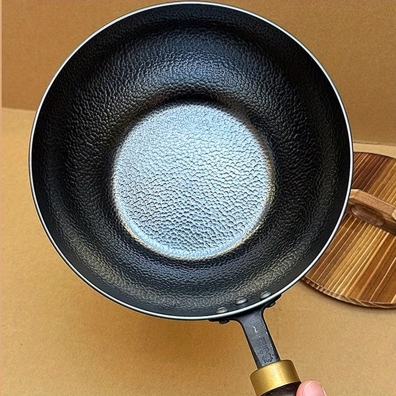 Cast Iron Skillet 10-Inch Non-Stick Flat Bottom Frying Pan for Stovetop Gas Induction