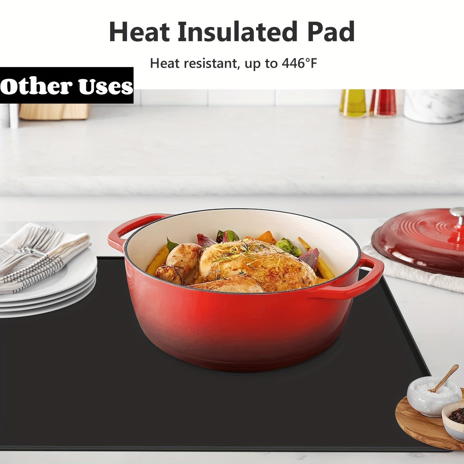 Многофункциональный силиконовый коврик для кофе, водонепроницаемый, термостойкий, защитный для кухонных поверхностей