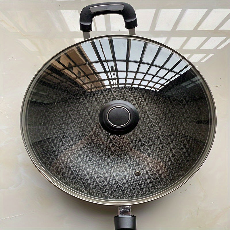 Tapa de utensilios de vidrio versátil para cocinar, compatible con todas las ollas, vidrio templado, fondo plano