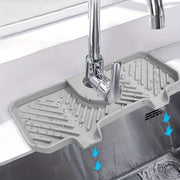 Kitchen Sink Drain Set with Faucet Drain Pad and Double Shelf for Organization