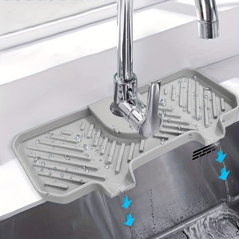 Kitchen Sink Drain Set with Faucet Drain Pad and Double Shelf for Organization
