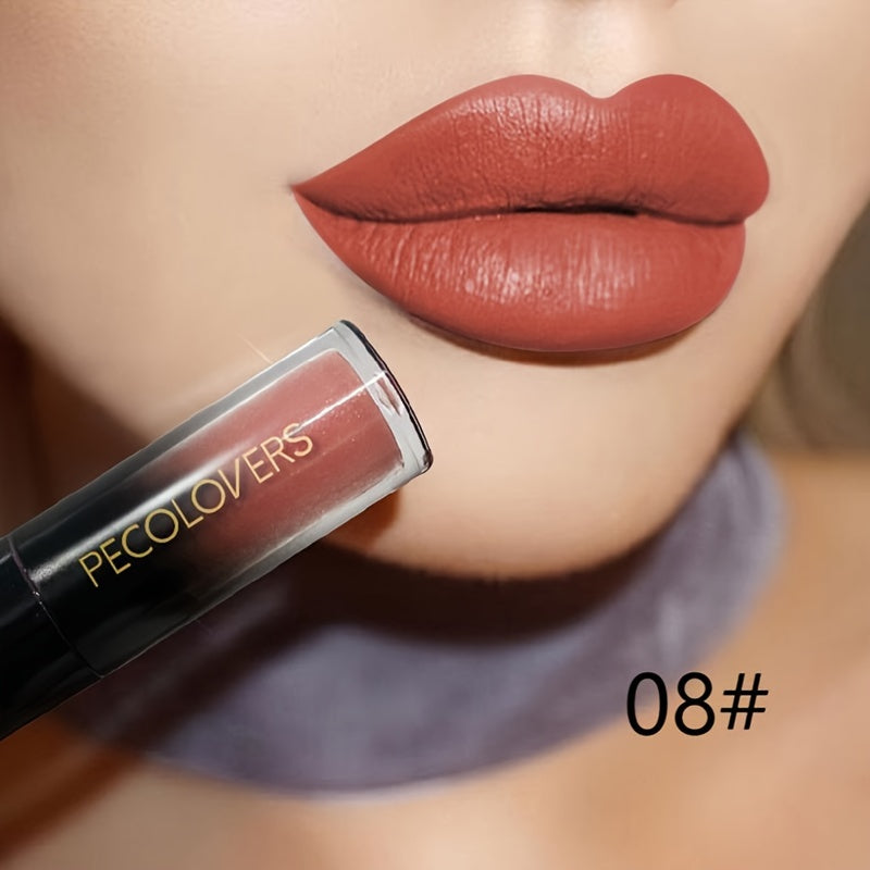 Brillo de labios mate de terciopelo para mujeres, barra de labios líquida de larga duración, 14 tonos