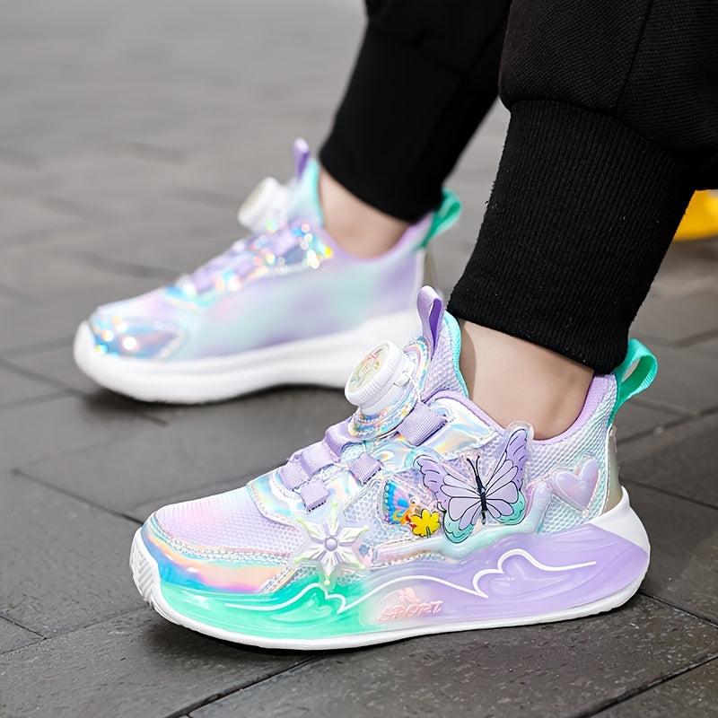 Girls Casual Sneakers with Cartoon Designs for Spring and Fall