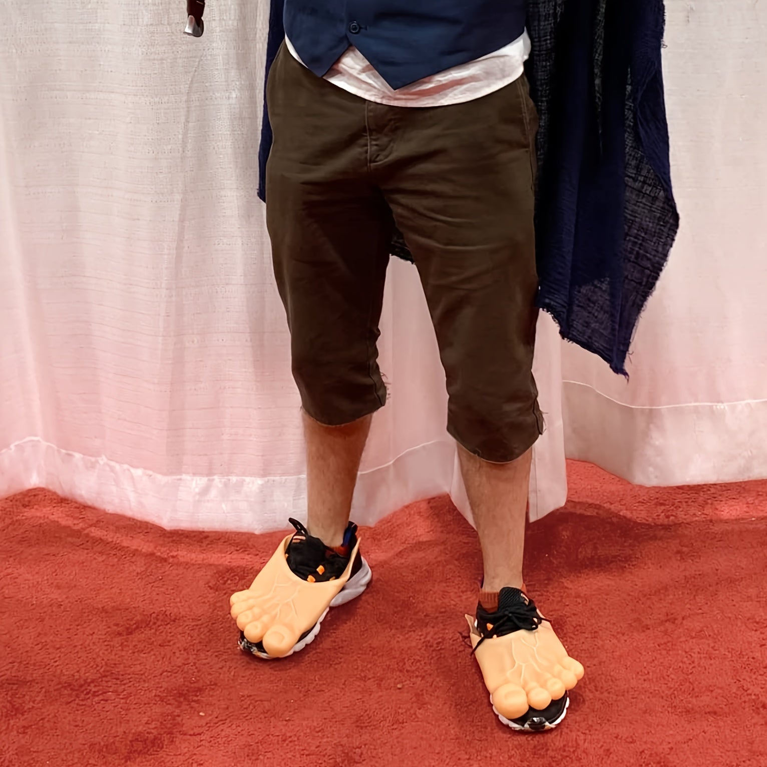 Adult Unisex PVC Big Foot Costume Shoes Funny Feet Slippers