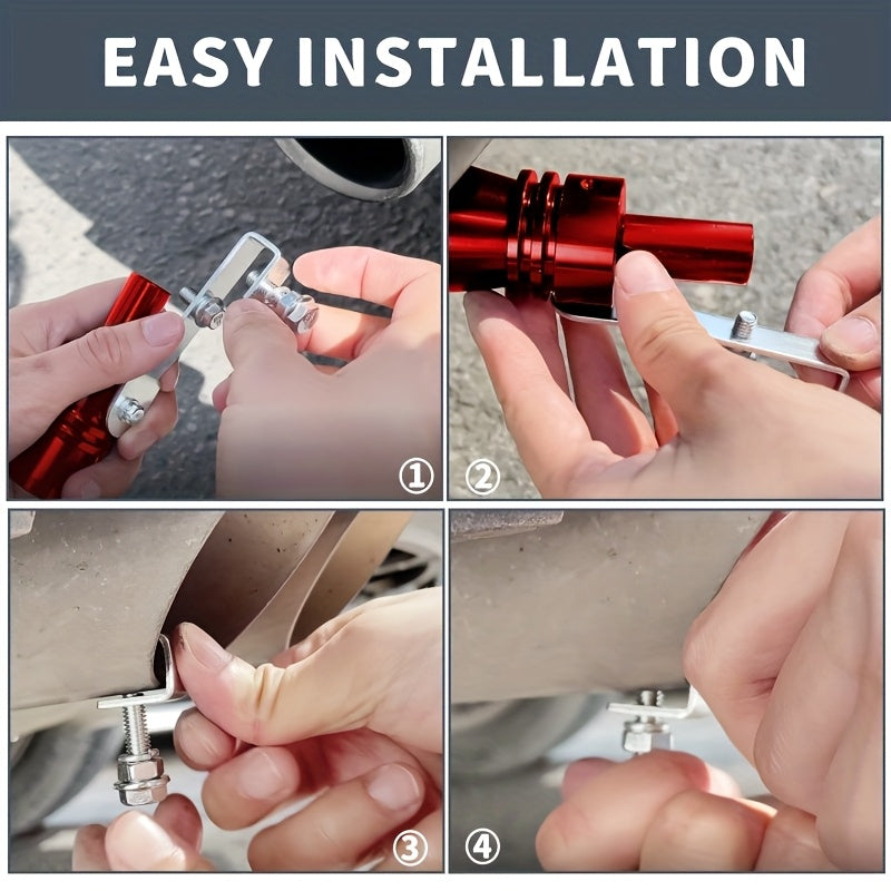 Universal Aluminum Alloy Turbo Whistle for Cars Trucks Motorcycles Exhaust Sound Enhancer