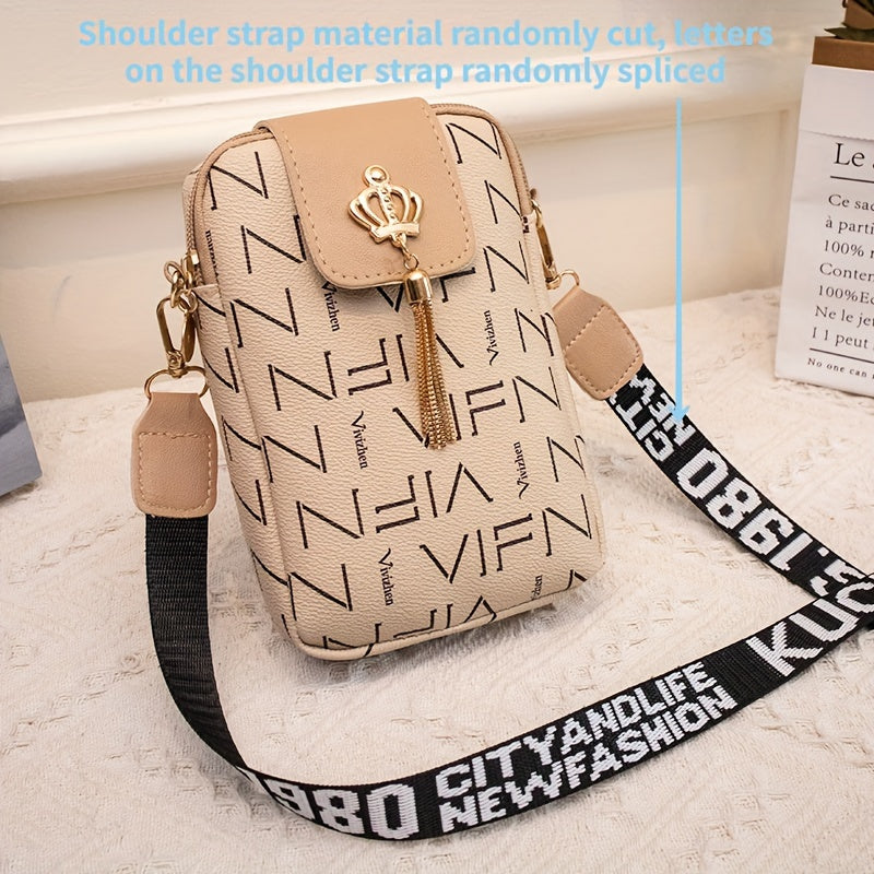 Casual Shoulder Bag for Women with Mobile Phone Pocket for Travel and Beach