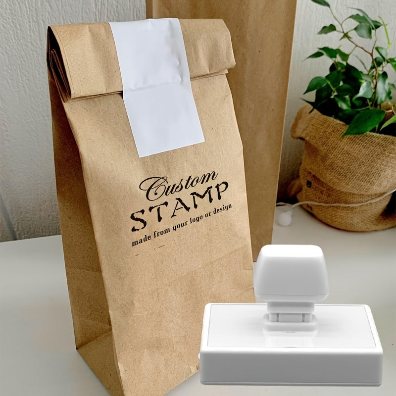 Large Custom Business Stamp with Logo and Black Ink for Office and Small Business Use