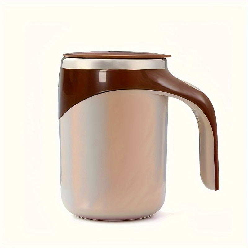 Battery Powered Magnetic Stirring Mug Plastic Travel Coffee Cup With Temperature Display