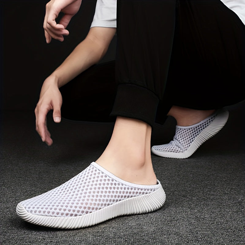 Men's Woven Slip-On Slippers for Summer Outdoor Casual Walking