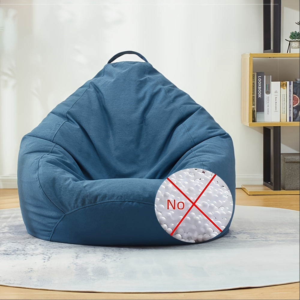 Art Deco Linen Bean Bag Chair Cover with Handles Soft Durable Fabric for Living Room