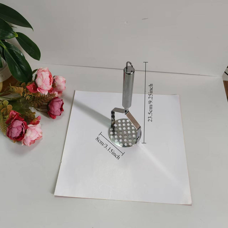 Pasapurés de acero inoxidable, herramienta de cocina manual para machacar patatas