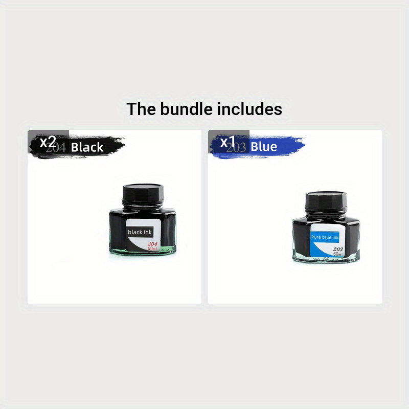 Ballpoint Pen Ink Bottle for Smooth Writing in Black Blue Red for Students Office