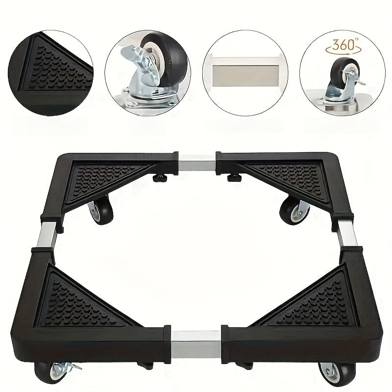 Portativ mini muzlatgich stendi, qulflanadigan g'ildiraklar bilan, turli xil qurilmalar uchun moslashuvchan, teleskopik qo'llab-quvvatlash stendi.