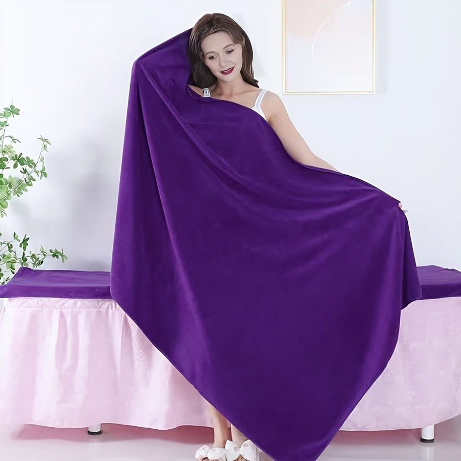 Одно большое, впитывающее микрофибровое банное полотенце (101,6 см X 203,2 см), которое быстро сохнет и подходит для тела, спорта, йоги, спа и фитнеса.