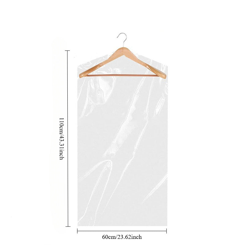 Clear Dustproof Garment Covers for Suits and Dresses Water-Resistant Storage Bags