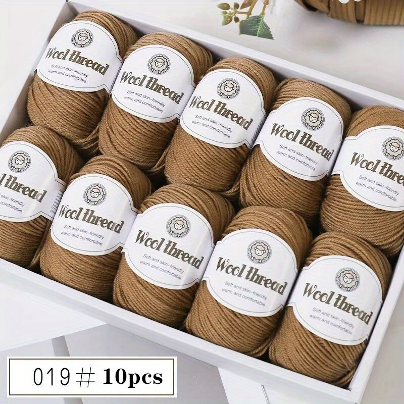 10pcs Australian Wool Yarn 500g Soft Warm Knitting for Sweaters Coats Scarves