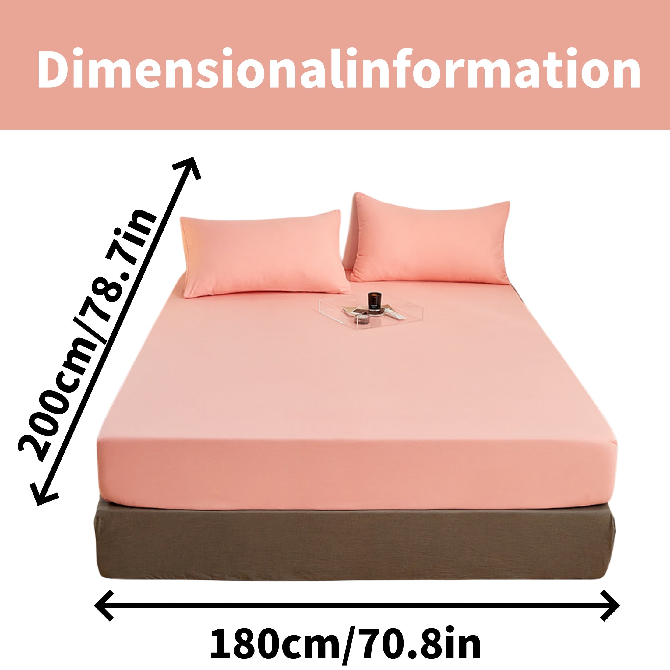 Juego de sábanas ajustadas de poliéster cepillado con 2 fundas de almohada, con bolsillo profundo, ropa de cama