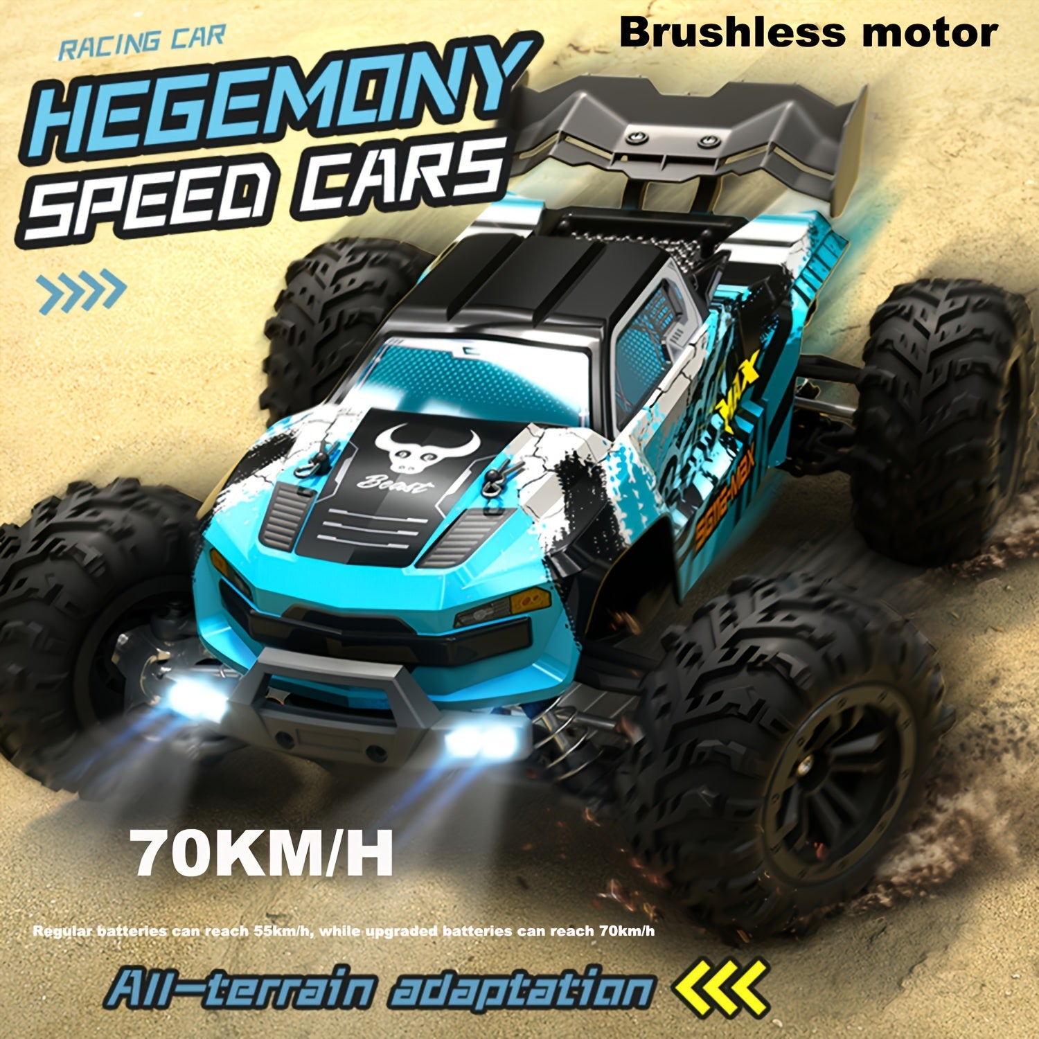 1:16 Scale 4WD Off-Road RC Car with Wi-Fi Remote Control and USB Rechargeable Battery