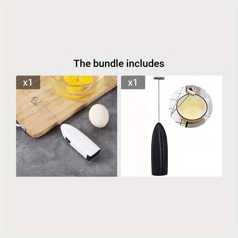 Electric Milk Frother Handheld Egg Beater for Coffee, Cappuccino, Cake Batter, Pink Black Green