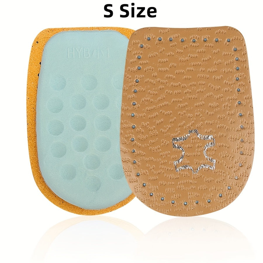 Unisex Latex Heel Cushions Shock Absorbing Anti-Wear Half Size Inserts