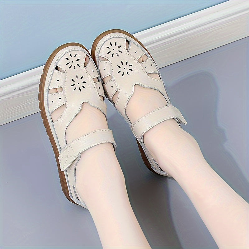 Women's Flats with Soft Sole and Ankle Belt for Casual Wear