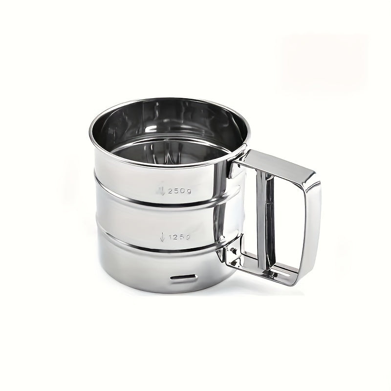 Handheld Stainless Steel Flour Sifter Semi-Automatic for Baking and Cooking