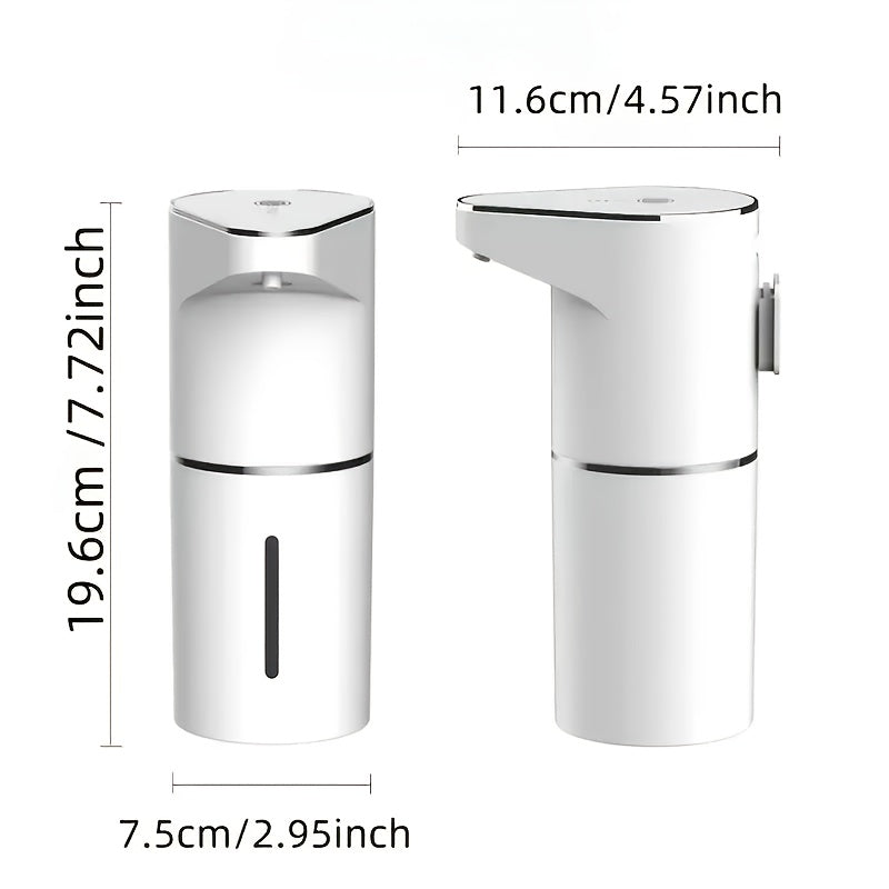 380mL White Touchless Automatic Soap Dispenser Wall Mount USB Rechargeable