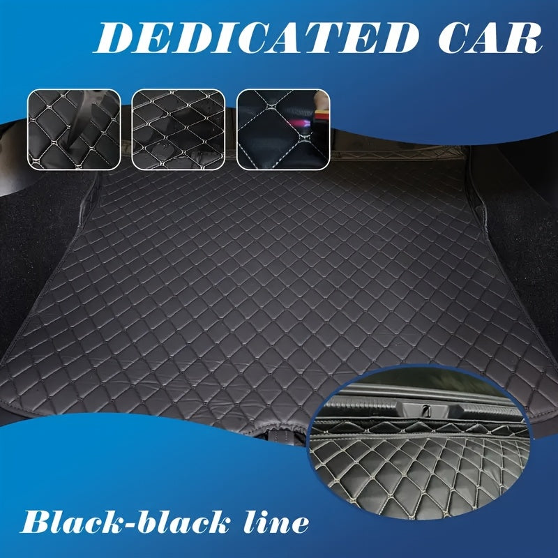 Luxury Faux Leather Trunk Mat for SUV All-Weather Durable Easy to Clean