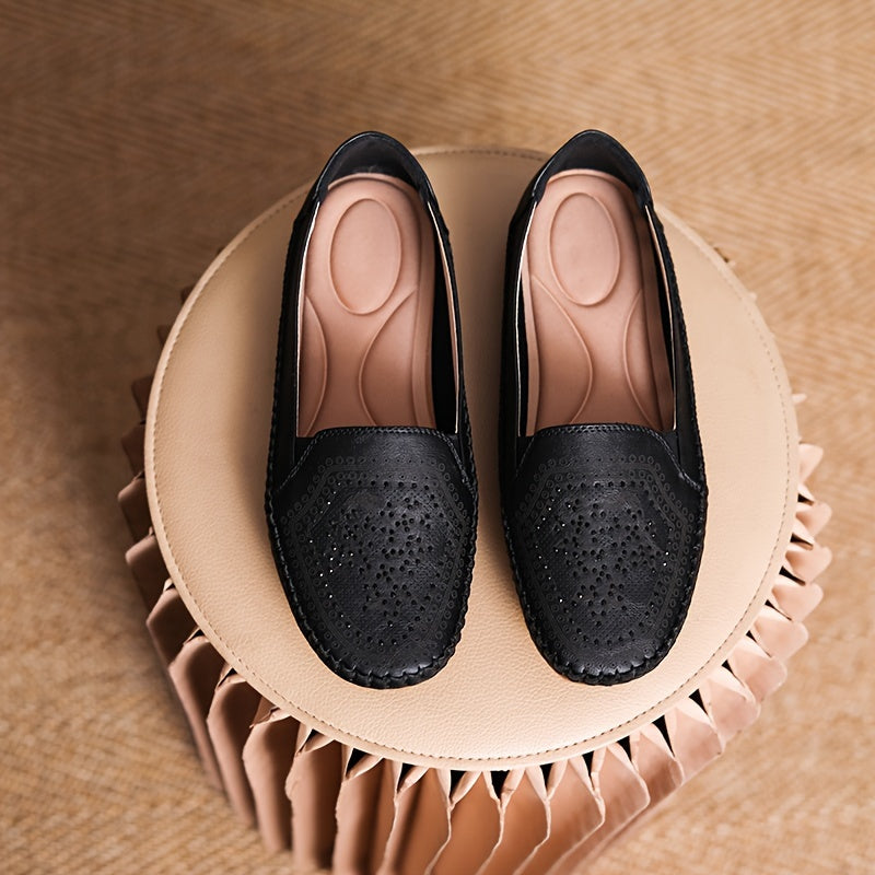 Women's Flat Shoes Slip-On Solid Color Soft Sole All-Season Lightweight Comfort