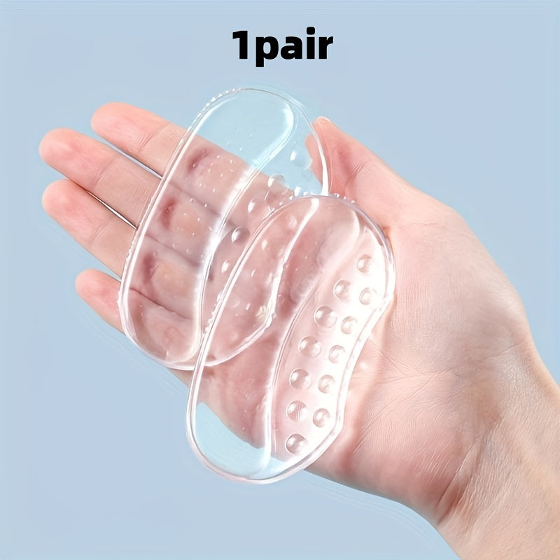 Women's Silicone Heel Cushion Inserts Transparent Anti-slip Shoe Pads