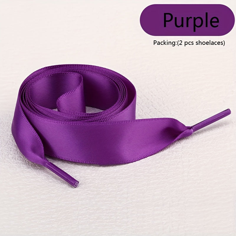 Unisex Polyester Shoelaces Solid Color for Sneakers and Boots