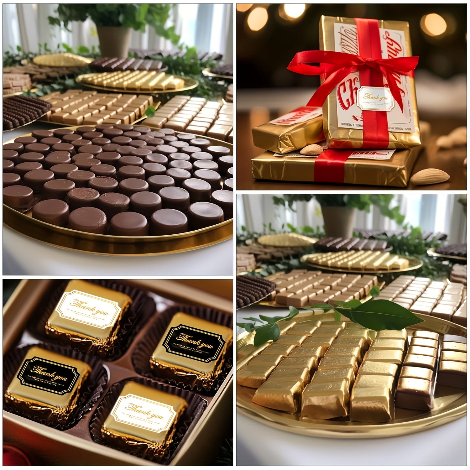 220 dona shokolad qopqog'i to'plami, katta Dubai pistachio shokolad qopqog'i, stikerlar va folga qopqog'lari bilan