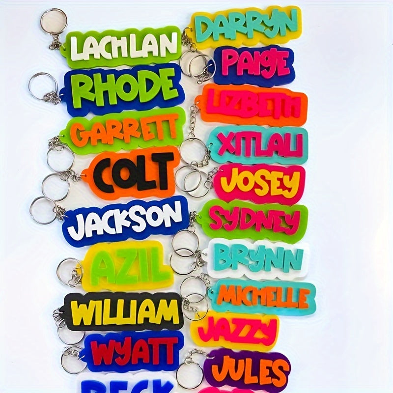 Personalized Alphabet Acrylic Keychain for Kids Backpack Gift