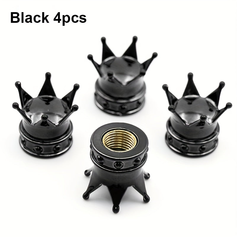 Universal Tire Valve Caps Crown Style Car Bicycle Motorcycle Decorations